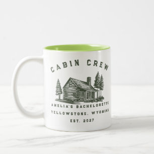 Personalized Camping Weekend Bachelorette Party Two-Tone Coffee Mug
