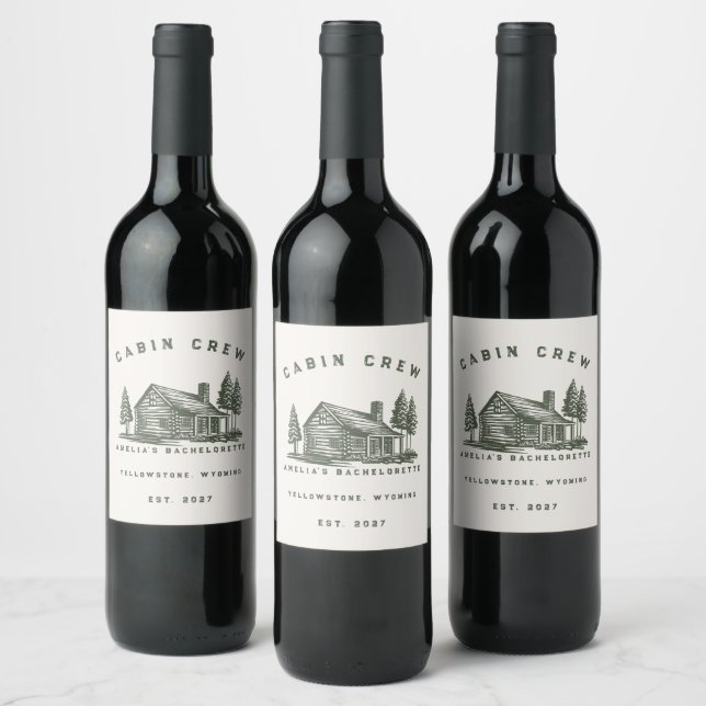 Personalized Camping Weekend Bachelorette Party Wine Label (Bottles)