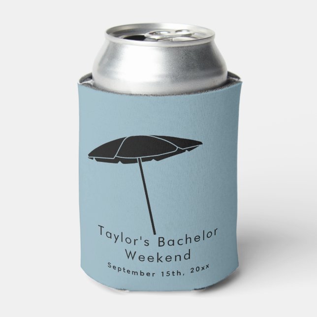 Personalized Can Cooler | Bachelor Beach Weekend (Can Front)