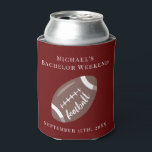 Personalized Can Cooler Bachelor Football Weekend<br><div class="desc">Personalized Can Cooler Bachelor Football Weekend Personalized Can Coolers are the perfect keepsakes for your friends to remember your special day. Cheers to a fun and memorable bachelor party! Add your custom wording to this design by using the "Edit this design template" boxes on the right hand side of the...</div>