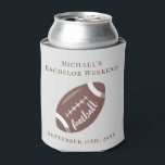 Personalized Can Cooler Bachelor Football Weekend<br><div class="desc">Personalized Can Cooler Bachelor Football Weekend Personalized Can Coolers are the perfect keepsakes for your friends to remember your special day. Cheers to a fun and memorable bachelor party! Add your custom wording to this design by using the "Edit this design template" boxes on the right hand side of the...</div>