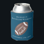 Personalized Can Cooler Bachelor Football Weekend<br><div class="desc">Personalized Can Cooler Bachelor Football Weekend Personalized Can Coolers are the perfect keepsakes for your friends to remember your special day. Cheers to a fun and memorable bachelor party! Add your custom wording to this design by using the "Edit this design template" boxes on the right hand side of the...</div>