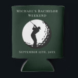 Personalized Can Cooler | Bachelor Golf Weekend<br><div class="desc">Personalized Can Cooler | Bachelor Golf Weekend Personalized Can Coolers are the perfect keepsakes for your friends to remember your special day. Cheers to a fun and memorable bachelor party! Add your custom wording to this design by using the "Edit this design template" boxes on the right hand side of...</div>