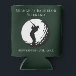 Personalized Can Cooler | Bachelor Golf Weekend<br><div class="desc">Personalized Can Cooler | Bachelor Golf Weekend Personalized Can Coolers are the perfect keepsakes for your friends to remember your special day. Cheers to a fun and memorable bachelor party! Add your custom wording to this design by using the "Edit this design template" boxes on the right hand side of...</div>