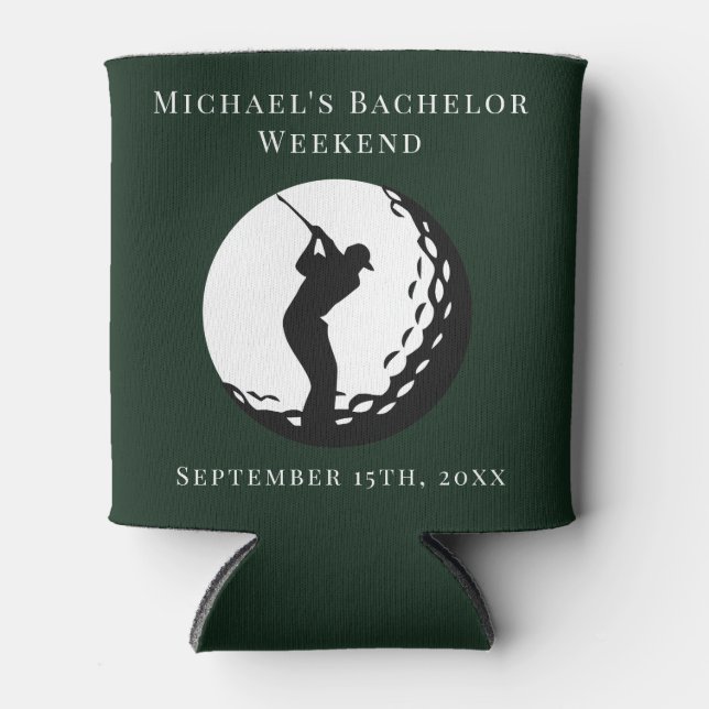 Personalized Can Cooler | Bachelor Golf Weekend (Front)