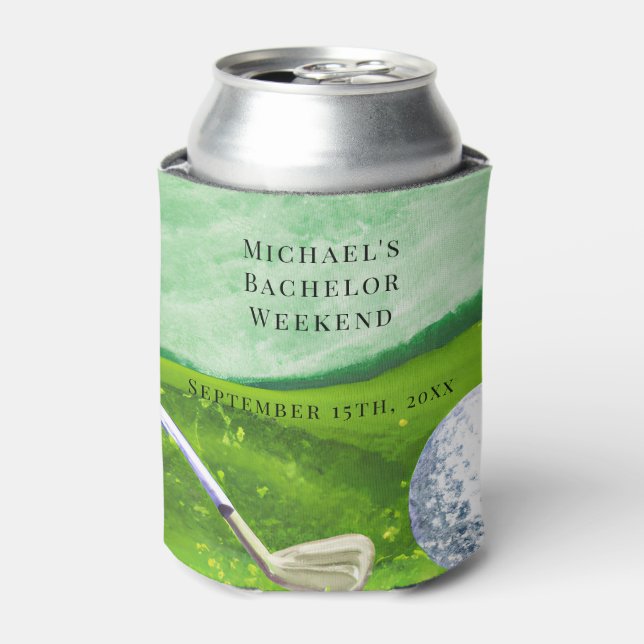 Personalized Can Cooler | Bachelor Golf Weekend (Can Front)