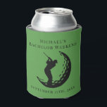 Personalized Can Cooler | Bachelor Golf Weekend<br><div class="desc">Personalized Can Cooler | Bachelor Golf Weekend Personalized Can Coolers are the perfect keepsakes for your friends to remember your special day. Cheers to a fun and memorable bachelor party! Add your custom wording to this design by using the "Edit this design template" boxes on the right hand side of...</div>