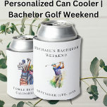 Personalized Can Cooler | Bachelor Golf Weekend<br><div class="desc">Personalized Can Cooler | Bachelor Golf Weekend Personalized Can Coolers are the perfect keepsakes for your friends to remember your special day. Cheers to a fun and memorable bachelor party! Add your custom wording to this design by using the "Edit this design template" boxes on the right hand side of...</div>