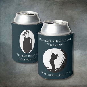 Personalized Can Cooler   Bachelor Golf Weekend