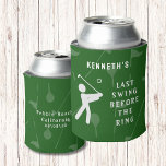 Personalized Can Cooler | Bachelor Golf Weekend<br><div class="desc">Personalized Can Cooler | Bachelor Golf Weekend Personalized Can Coolers are the perfect keepsakes for your friends to remember your special day. Cheers to a fun and memorable bachelor party! Add your custom wording to this design by using the "Edit this design template" boxes on the right hand side of...</div>