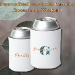 Personalized Can Cooler Bachelor Groomsman Weekend<br><div class="desc">Personalized Can Cooler Bachelor Groomsman Weekend Personalized Can Coolers are the perfect keepsakes for your friends to remember your special day. Cheers to a fun and memorable bachelor party! Add your custom wording to this design by using the "Edit this design template" boxes on the right hand side of the...</div>
