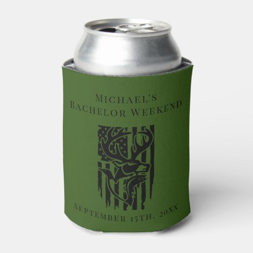 Personalized Can Cooler  Bachelor Hunting Weekend