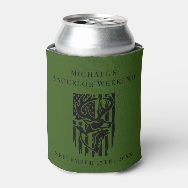 Personalized Can Cooler | Bachelor Hunting Weekend (Can Front)