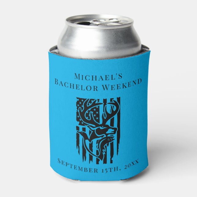 Personalized Can Cooler | Bachelor Hunting Weekend (Can Front)