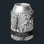 Personalized Can Cooler | Bachelor Weekend<br><div class="desc">Personalized Can Cooler | Bachelor Weekend in Abstract Black and White Personalized Can Coolers are the perfect keepsakes for your friends to remember your special day. Cheers to a fun and memorable bachelor party! Add your custom wording to this design by using the "Edit this design template" boxes on the...</div>