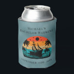 Personalized Can Cooler | Boating Bachelor Party<br><div class="desc">Personalized Can Cooler | Boating Bachelor Party Personalized Can Coolers are the perfect keepsakes for your friends to remember your special day. Cheers to a fun and memorable bachelor party! Add your custom wording to this design by using the "Edit this design template" boxes on the right hand side of...</div>