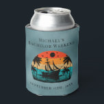 Personalized Can Cooler | Boating Bachelor Party<br><div class="desc">Personalized Can Cooler | Boating Bachelor Party Personalized Can Coolers are the perfect keepsakes for your friends to remember your special day. Cheers to a fun and memorable bachelor party! Add your custom wording to this design by using the "Edit this design template" boxes on the right hand side of...</div>