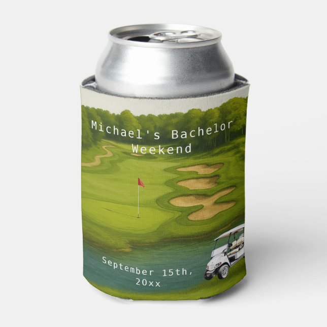Personalized Can Cooler | Golf Bachelor Party (Can Front)
