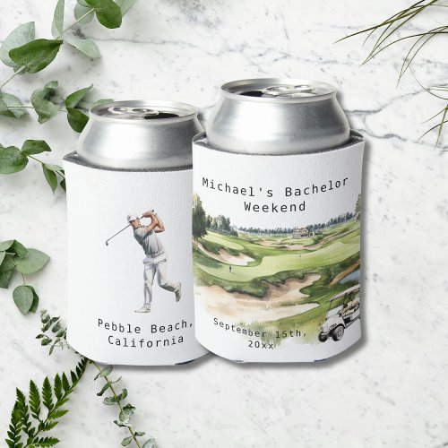Personalized Can Cooler  Golf Bachelor Party