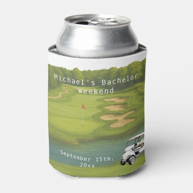 Personalized Can Cooler | Golf Bachelor Party (Can Front)