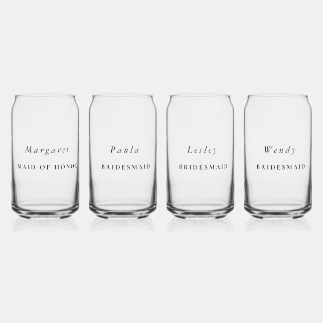 Personalized Can Glasses Wedding Party (Front)