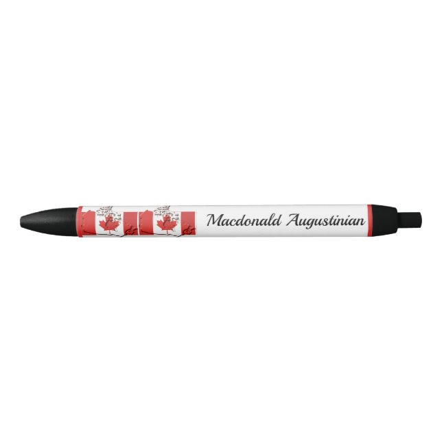 Personalized | CANADA FLAG Map Black Ink Pen (Front)