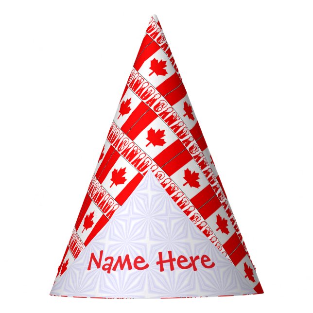Personalized Canada Flag Paper Party Hat (Front)