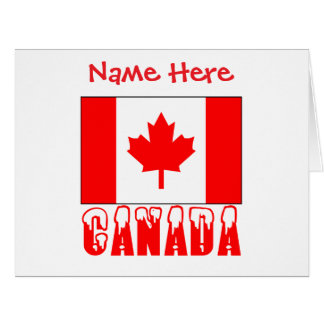 Personalized Canada Flag Patriotic Large Greeting 
