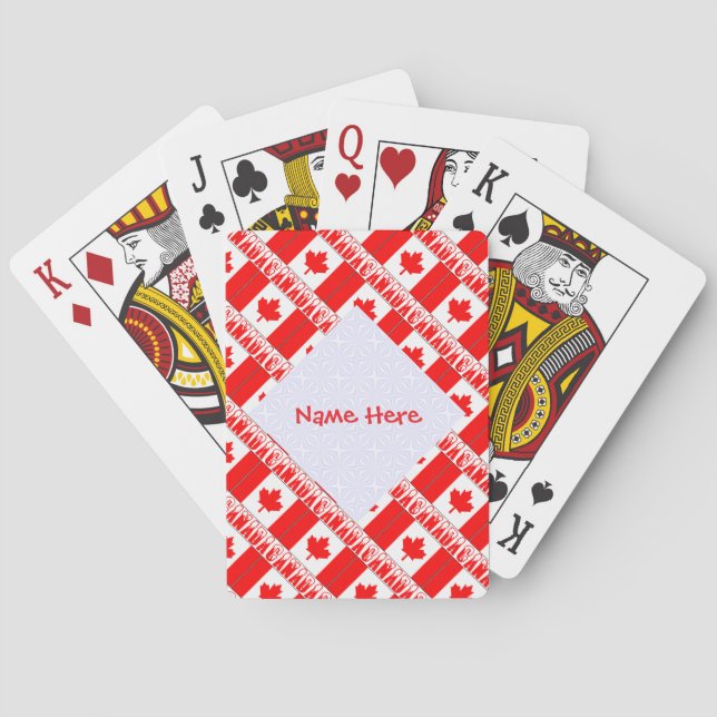 Personalized Canada Flag Playing Cards Gift (Back)