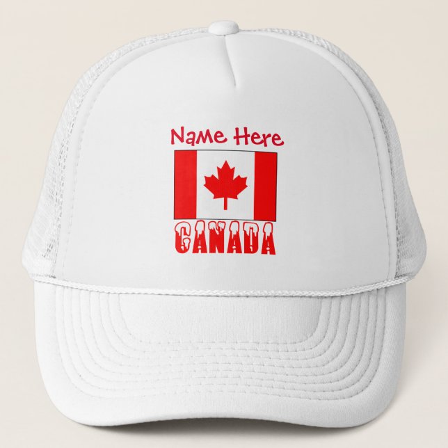 Personalized Canada Flag  Trucker Hat (Front)