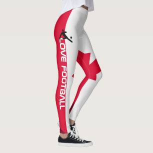 Personalized Canada Love Football Leggings