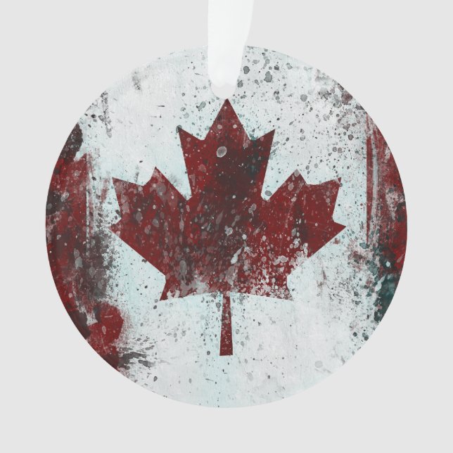 Personalized Canada Maple Leaf Ornament (Front)