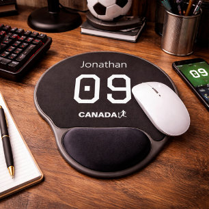 Personalized Canada Soccer Desktop Gear Gel Mouse Pad