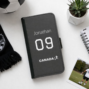 Personalized Canada Soccer Supporter Gift Samsung Galaxy S5 Wallet Case