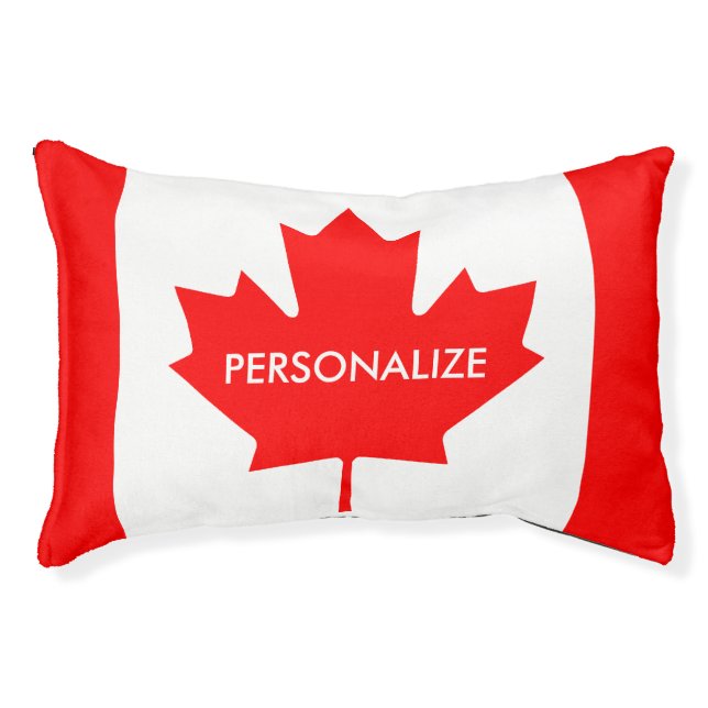 Personalized Canadian flag dog bed for pets (Front)