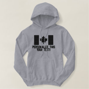 Personalized Canadian Flag Embroidery CANADA Embroidered Hoodie