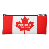 Personalized Canadian flag pencil case for school (Front)