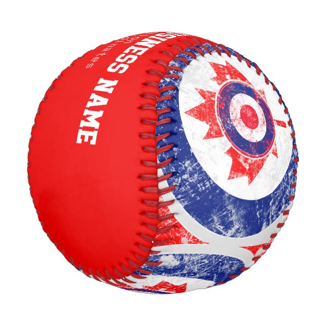 Personalized Canadian Grunge Mod Baseball (Angled)