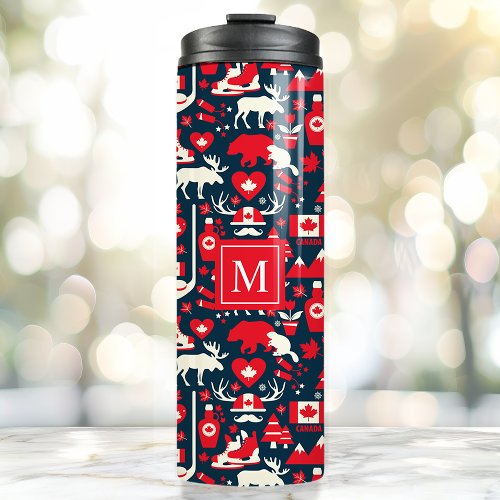 Personalized Canadian Icons Thermal Tumbler