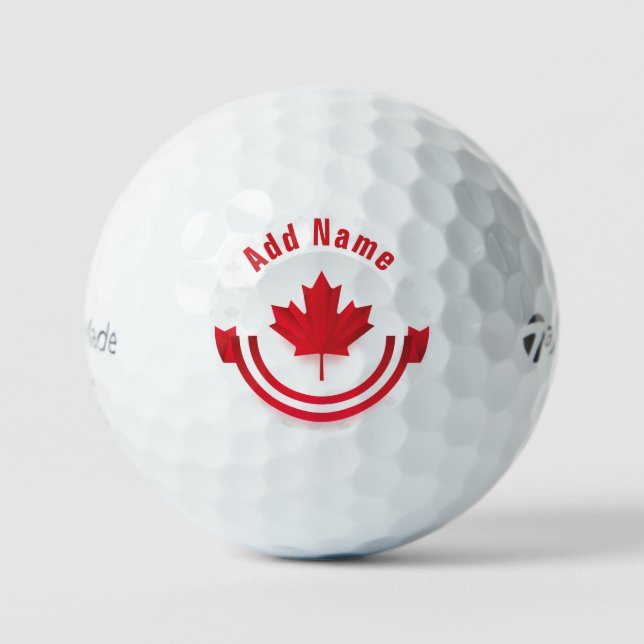 Personalized Canadian Taylor Made TP5 Golf Balls (Front)