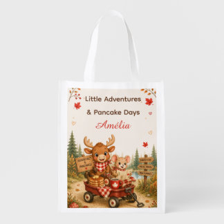Personalized Canadian Woodland Baby Adventure Grocery Bag