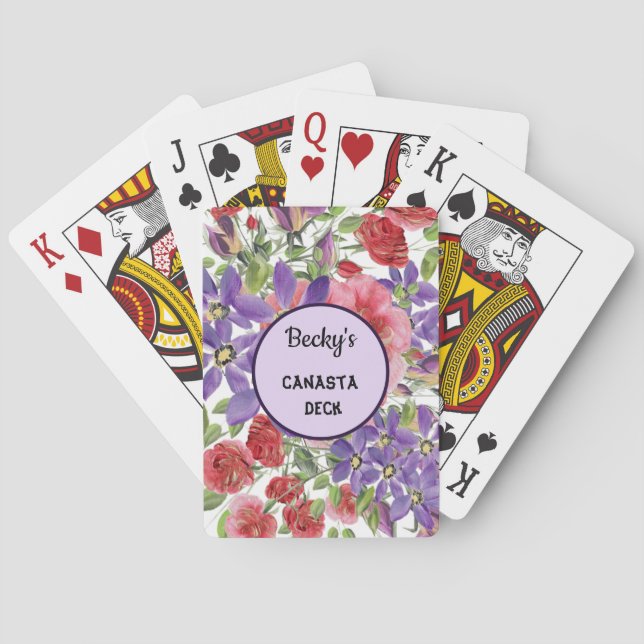 Personalized Canasta Deck Poker Cards (Back)