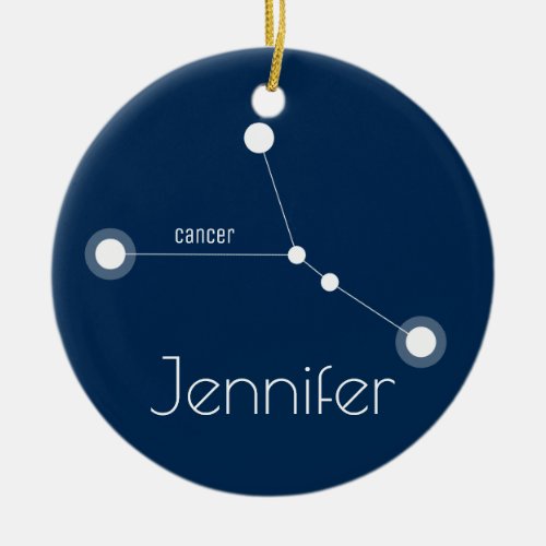 Personalized Cancer Constellation Ornament