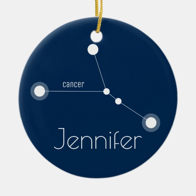 Personalized Cancer Constellation Ornament (Front)