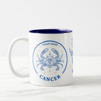 Personalized Cancer Zodiac 11 oz Two-Tone Coffee Mug