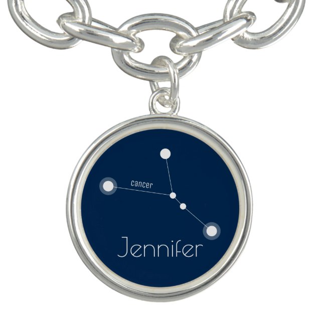 Personalized Cancer Zodiac Constellation Bracelet (Design)