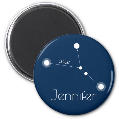 Personalized Cancer Zodiac Constellation Magnet