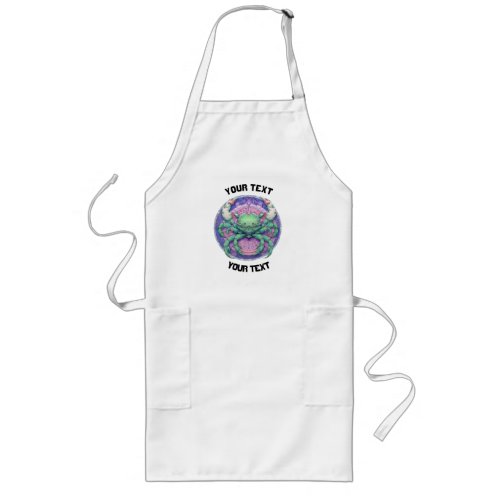 PERSONALIZED CANCER ZODIAC SIGN  LONG APRON
