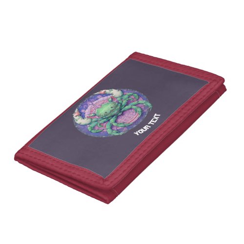 PERSONALIZED CANCER ZODIAC SIGN  TRIFOLD WALLET