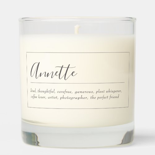 Personalized Candle Custom Text Gift for Friend Scented Candle